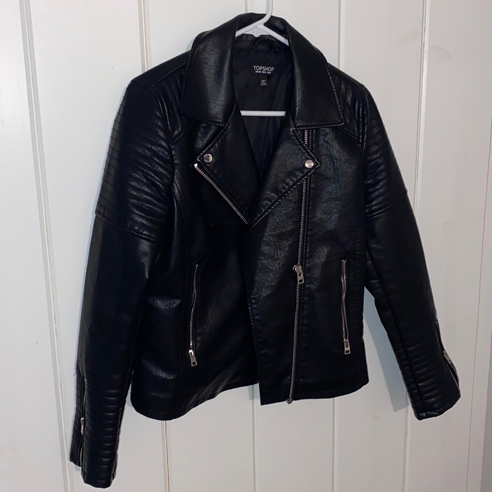 Top Shop Nelly Faux Leather Moto Jacket